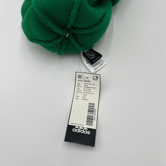 Tampa‎ Bay Lightning Adidas Green Knit Beanie Pom Hat One Size NHL New - Picture 3 of 3